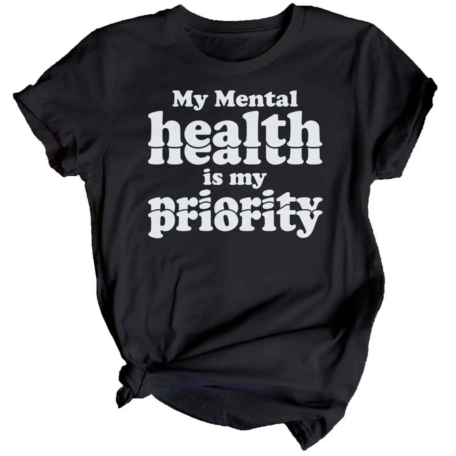 Health Wellness Mental Health - 여성용 대담한 타이포그래피 정신 건강 인식