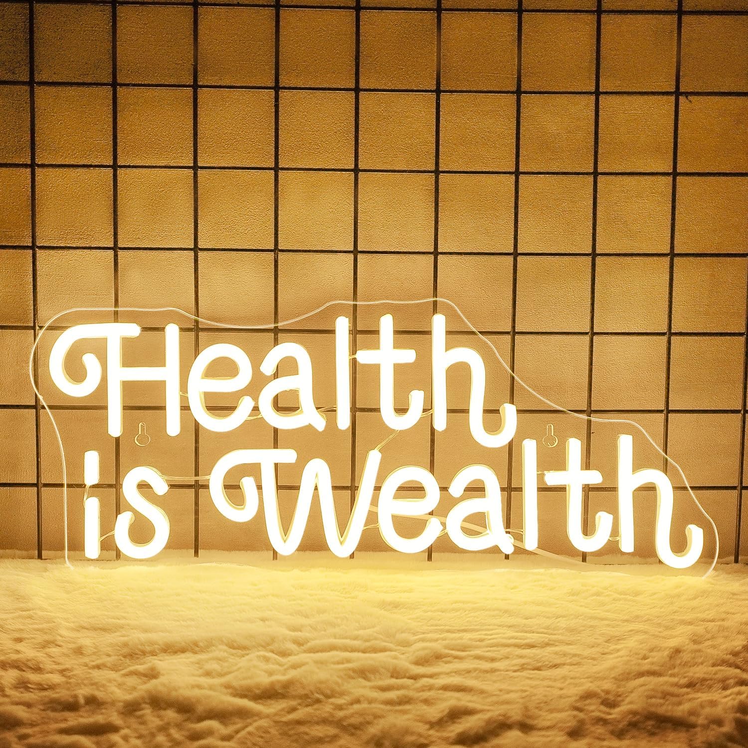 건강은 부입니다 네온사인 USB 전원 LED 네온 조명 - Health Wellness Gym 리뷰 및 가격